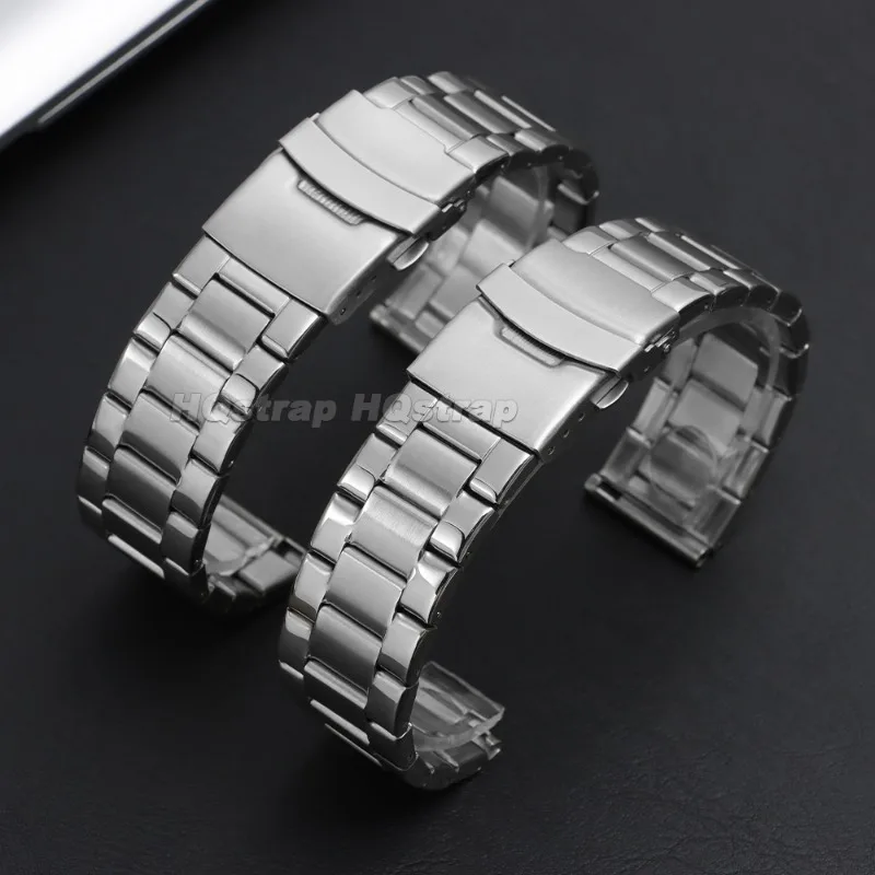 Sleek Stainless Steel Adjustable Watch Strap - Universal Replacement Band