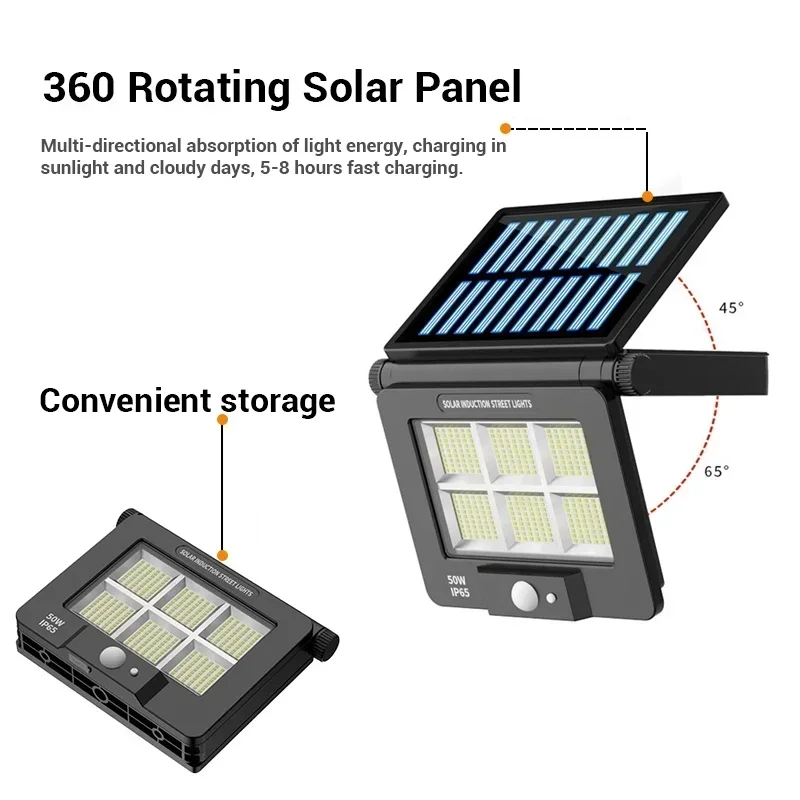 New LED Solar Light Outdoor Waterproof with Motion Sensor Floodlight Remote Control 3 Modes Patio Garage Backyard Solar Lamp solar lamp