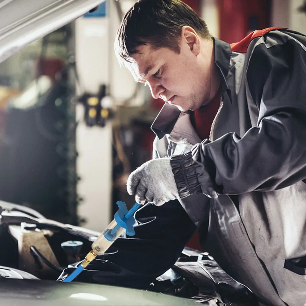 Auto Oil Dye Injector 1Oz A/C Dye Injector 1/4 SAE Oil Dye Coupler Adapter for Car Repair Tools for Vehicle Home Air Conditioner