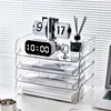 Acrylic Desk Organizers and Accessories, Storage Box for Pens, Files, Office, Makeup, Books, Profiles, 1 Pack 3