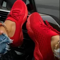 Women's Sneakers Breathable Casual Women Socks Shoes Lace Up Ladies Flats Female Spring Vulcanized Running Zapatillas De Mujer 3