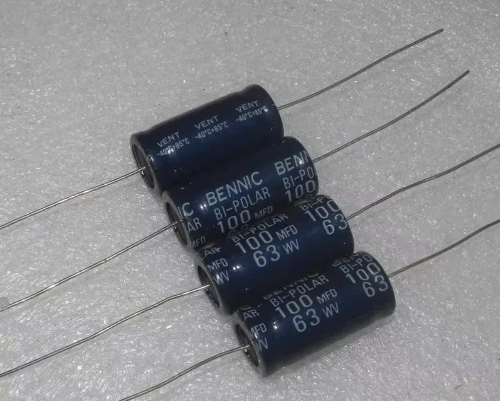 5PCS/LOT BENNIC axial 63V100UF 63V120UF 63WV 100MFD non-polar frequency dividing aluminum electrolytic capacitor