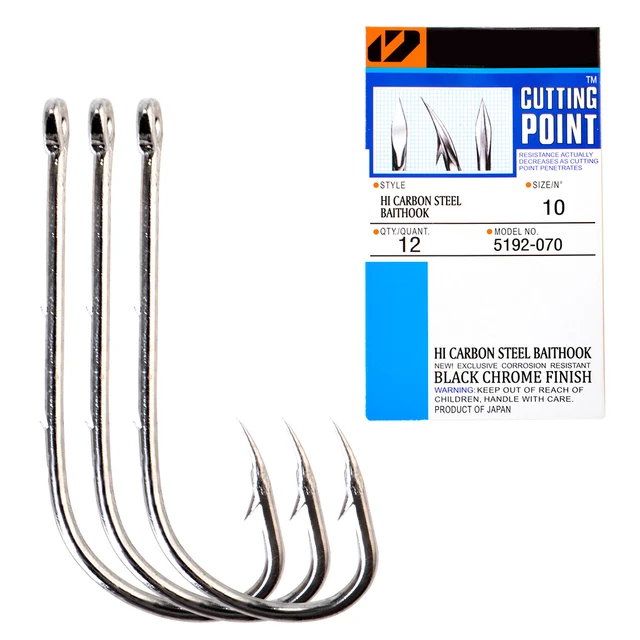 Long Shank Fishing Hook 1#-10# 1/0#-3/0# Fish Hooks High Carbon