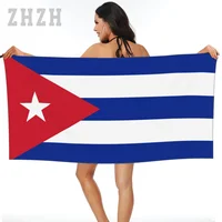 More Design Bath Towel Cuba Flag Emblem Quick dry Microfiber Absorbing Soft Water Breathable Beach Swimming Bathroom 1