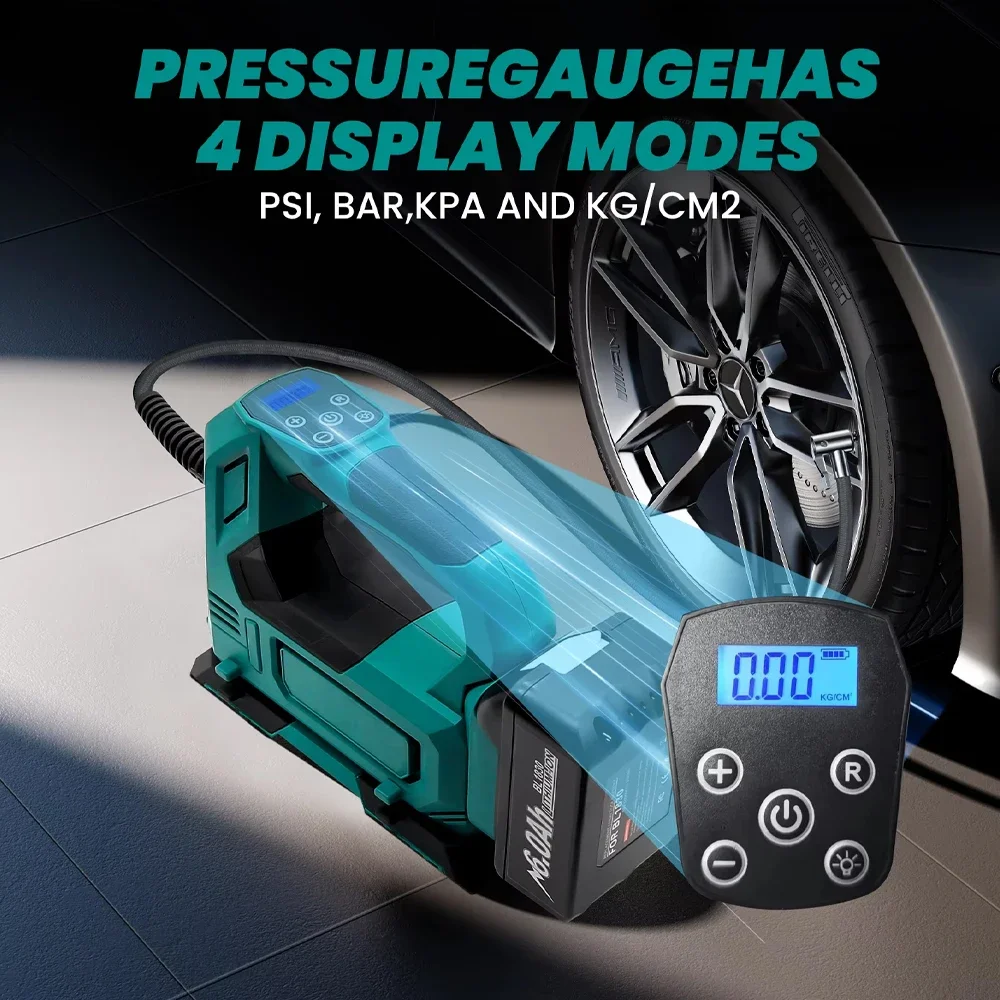 Cordless Tire Inflator Wireless Air Pump for Power Tools