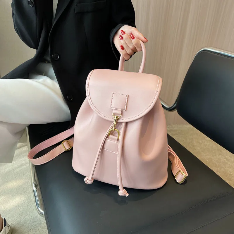 2024 High Quality Women Leather Backpacks Fashion Shoulder Bags Female Backpack Ladies Travel Backpacks School Bags For Girls
