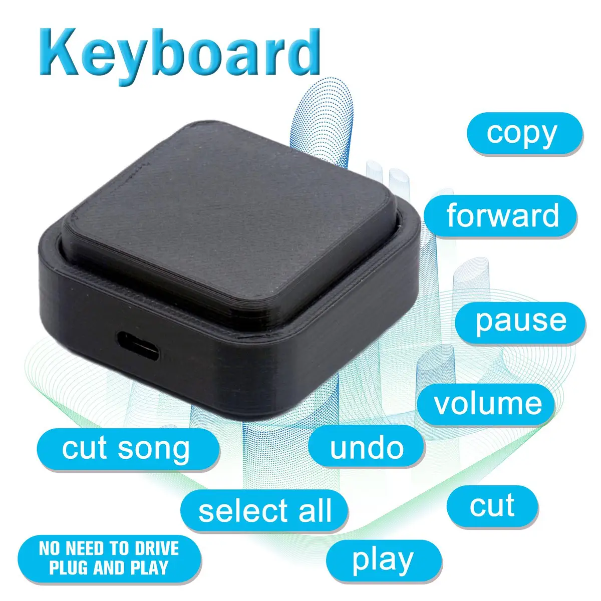 One-key Shortcut Keyboard USB Custom Programmable Macro Keypad Hot Mouse Key Mini Button Keyboard Key Mechanical One — view 4