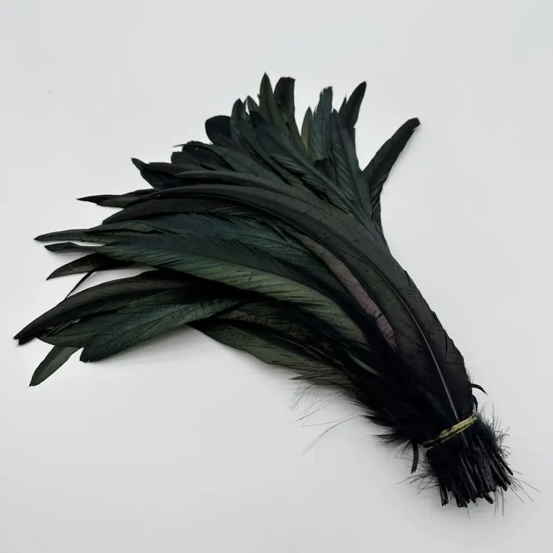 Natural Brown Rooster Tail Feather Accessories for DIY and Performance