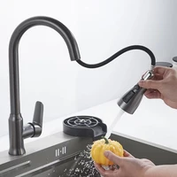 Kitchen Faucet Single Hole Pull Out Spout Kitchen Sink Mixer Tap Stream Sprayer Head Chrome/Black Mixer Tap 2