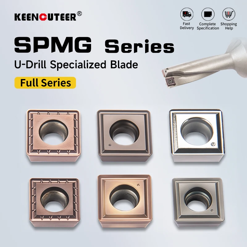 SPMG Fast Violent CNC-Werkzeugmaschine, Fräsen, Hartmetalleinsatz, Bohrklinge, Edelstahl, SPGT U-Bohrkopf für die Metallbearbeitung