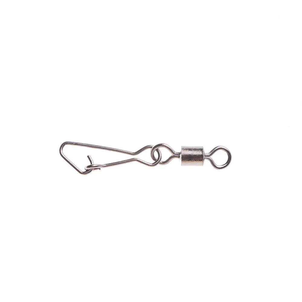 Durable Metal Fishing Hook with Hooked Snap Interlock Connector Swivels Tackle Fishing Bearing