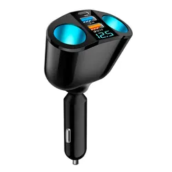 Dual - Port Car Charger Adapter with Digital Display for Simultaneous Device Charging (CH10QC)