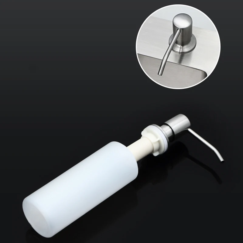 Soap Dispenser For Kitchen Sink Stainless Steel Refill from The Top Built in Design for Counter  with Liquid  LargeBottle 3
