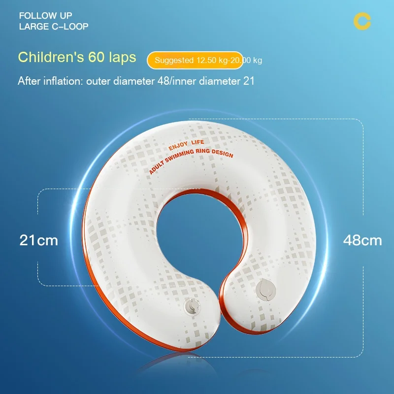 New Children's Swimming Circle Thickened and Durable Household Swimming Supplies Press type Inflatable Baby Swimming Circle 2