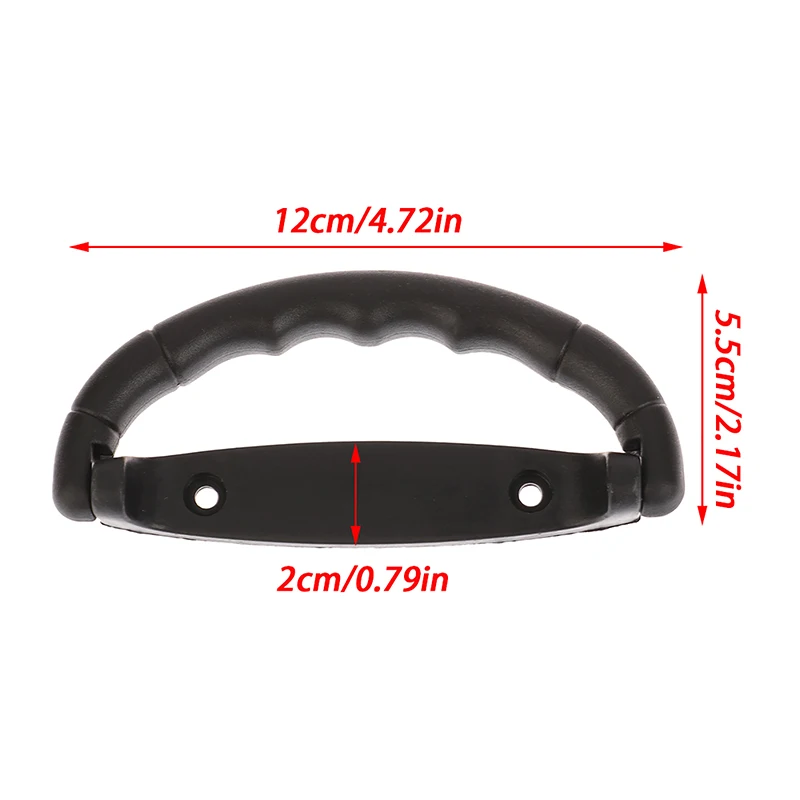 Black Plastic Luggage Handle 2pcs Suitcase Strap Pull Air Case Carrying Air Bag Grip Anti-Slip Knob Box Replacements plastic luggage handles