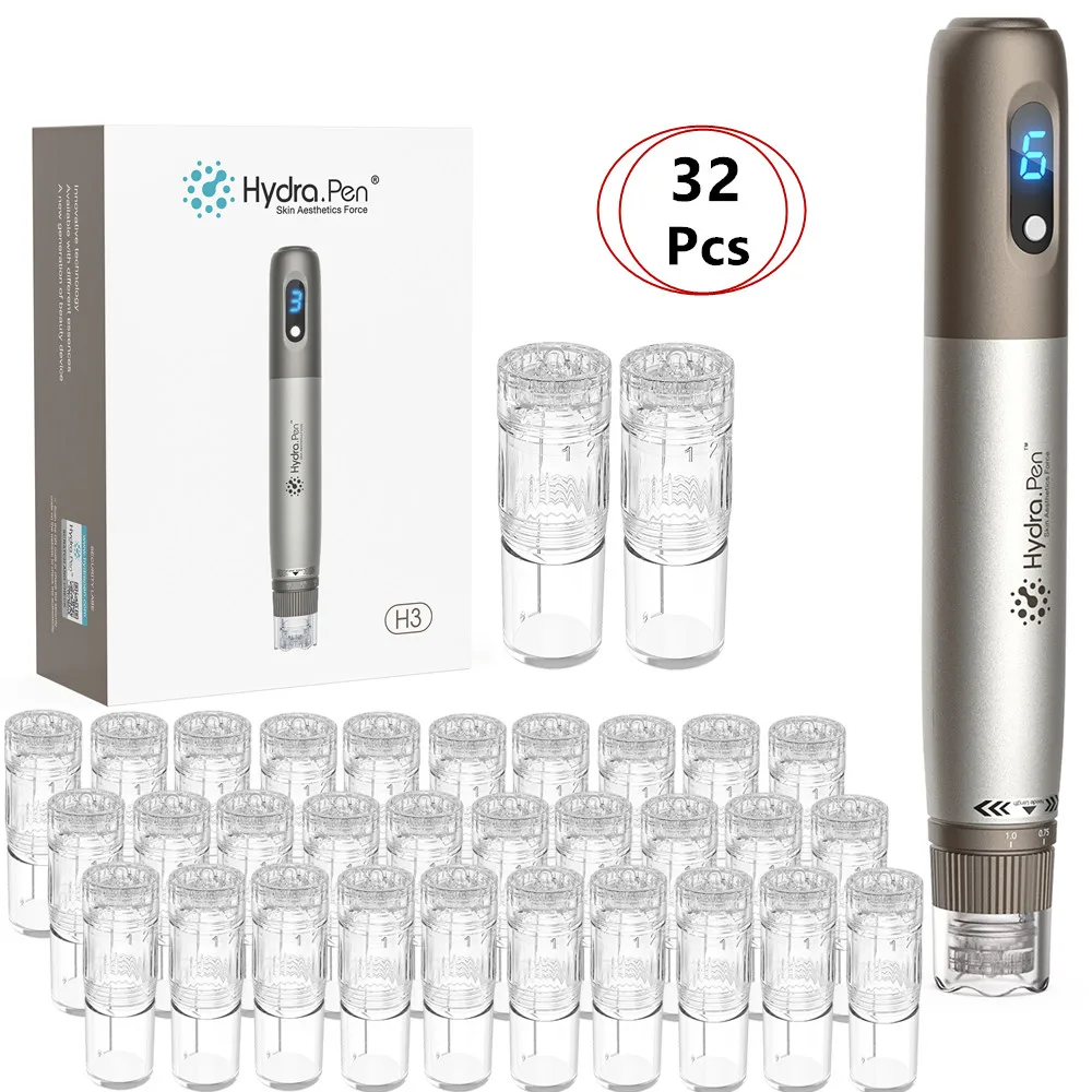 Professional Dr.pen Hydra Pen H3 With 30pcs Needle Cartridges Microneedling Pen Skin Care Beauty Device Microneedling Derma Pen Microneedling Needle Cartridge Microneedling Cartridge