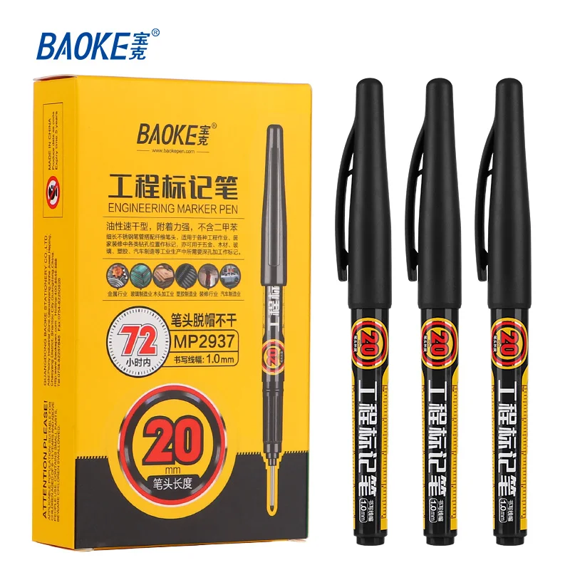 BAOKE MP2937 20mm Engineering Marker Pen 12pcs