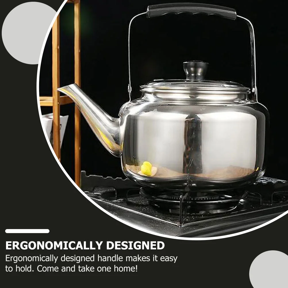 

Stainless Steel Kettle Kitchen Gadget Boiled Teapot Whistle Durable Practical Home Teakettle Water