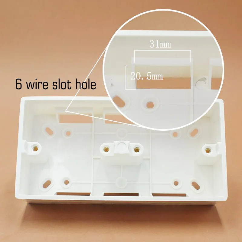 50 mm tiefe Premium-Wandmontage-Außenbox mit Schaltersteckdose, Outfit-Installationsbox, flammhemmend, UL 94 V-0, PVC, Weiß – Detail 10