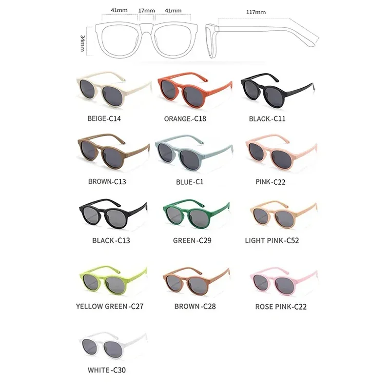 Fashion Baby's First Sunglasses with Strap Round Flexible UV400 Polarized Infant Sunglasses for Ages 0-3 Years 5