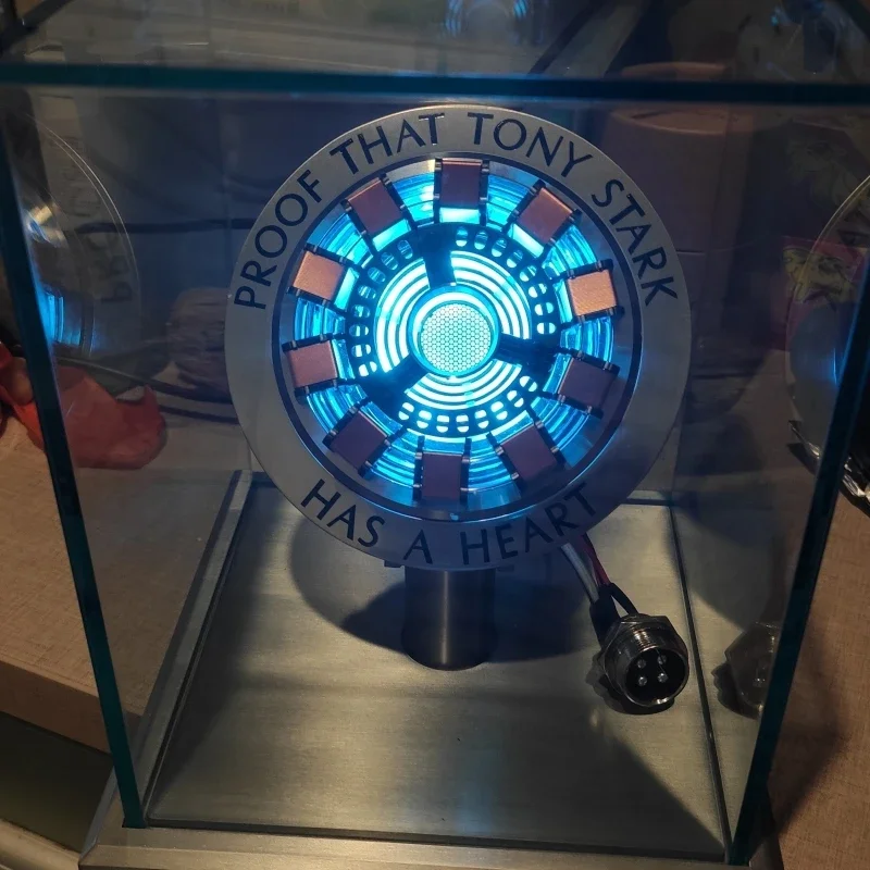 

Avenger Iron Man Mk1 Mk2 Arc Reactor Tony Stark Heart Of Mark Figure Led Light Superhero 1:1 Cosplay Toys Chest Lamp Xmas Gift