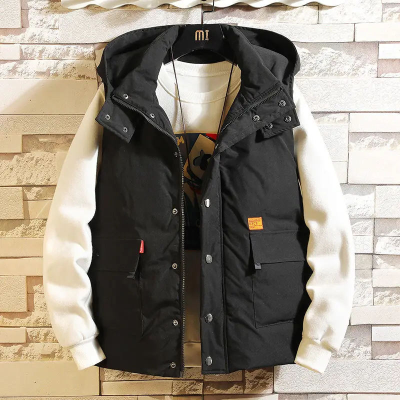 

New Fashion Vest Sleeveless Stand Collar Zipper Winter Parkas Jackets Classical Outerwear Solid Color Down Cotton Coats E797