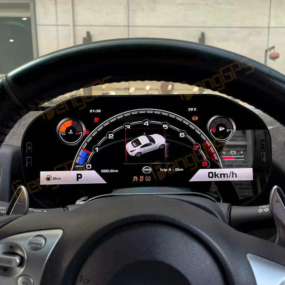 닛산 370Z 2008-2019 차량용 LCD 대시보드 디지털 클러스터 가상 조종석 계기판 속도계 다기능