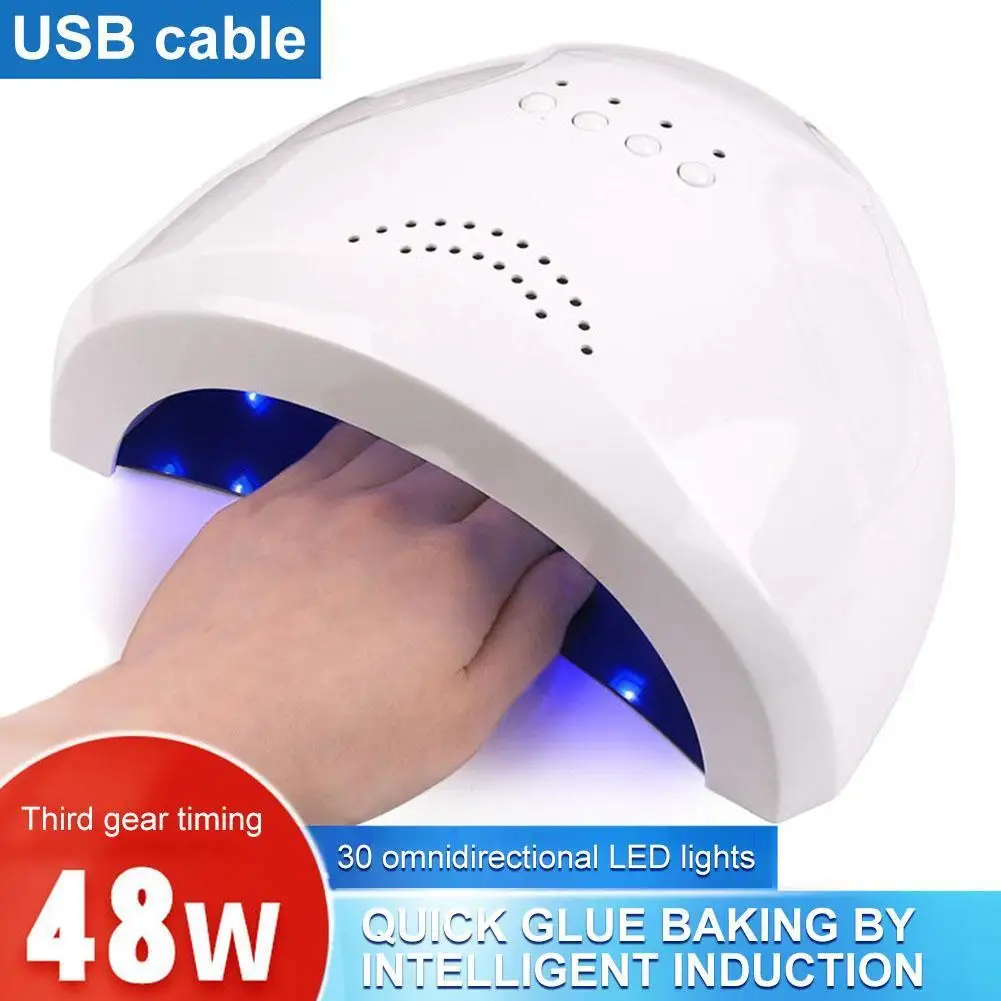 LED UV 램프 USB 매니큐어 램프, 인덕션 네일 광택제, 빠른 건조 라이트, 네일 광택제 젤, 빠른 건조 기계, 48W