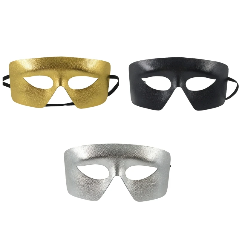 Máscara Veneciana De Cuero Sintético Para Hombre Con Broche De Rosa, Accesorio Para Halloween, Carnaval Y Bailes De Máscaras