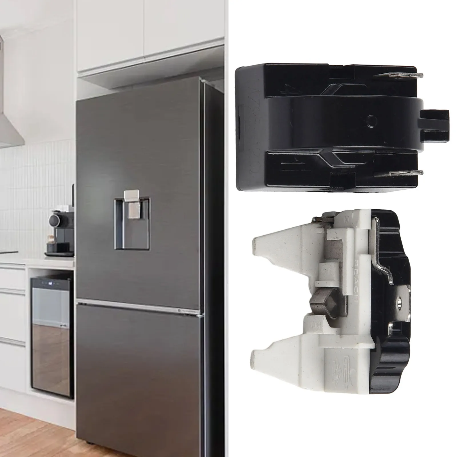 1 Set Refrigerator PTC Starter Relay Replacement Compressor Overload Protector For Mini Fridges Coolers Easy To Install