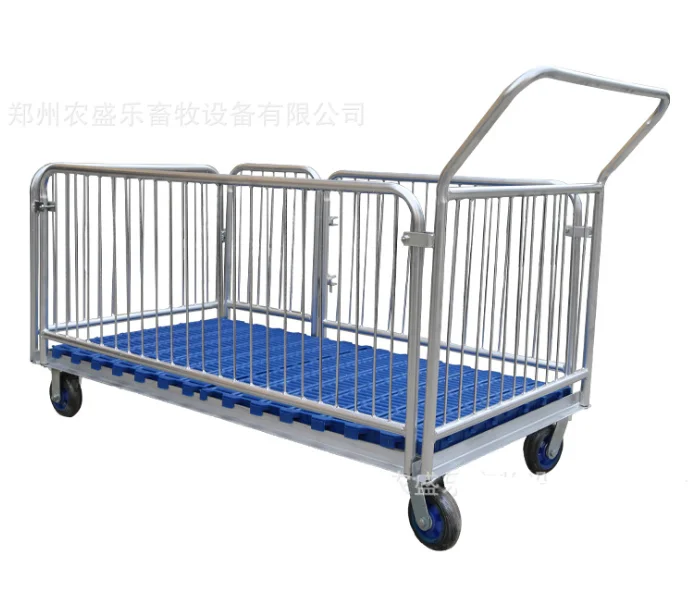 Factory Price Pig Farming Equipment Movable Piglet Transfer Cart Cage Durable Piglet Transfer Truck Carrier for Sale
