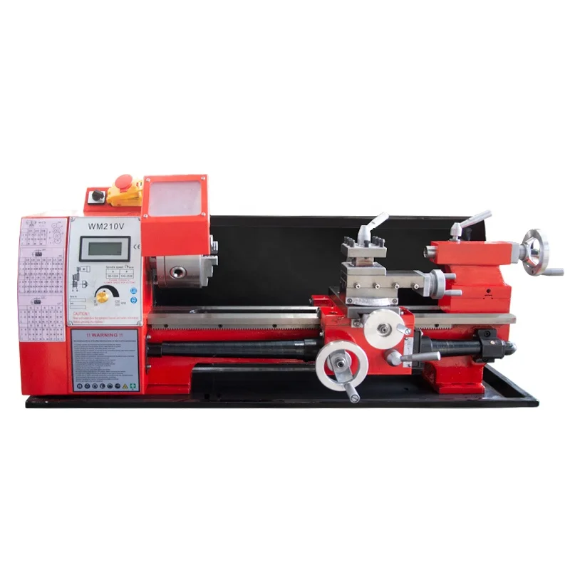 

speed lathe wm210v-s flat bed lathe machine mini lathe for metal