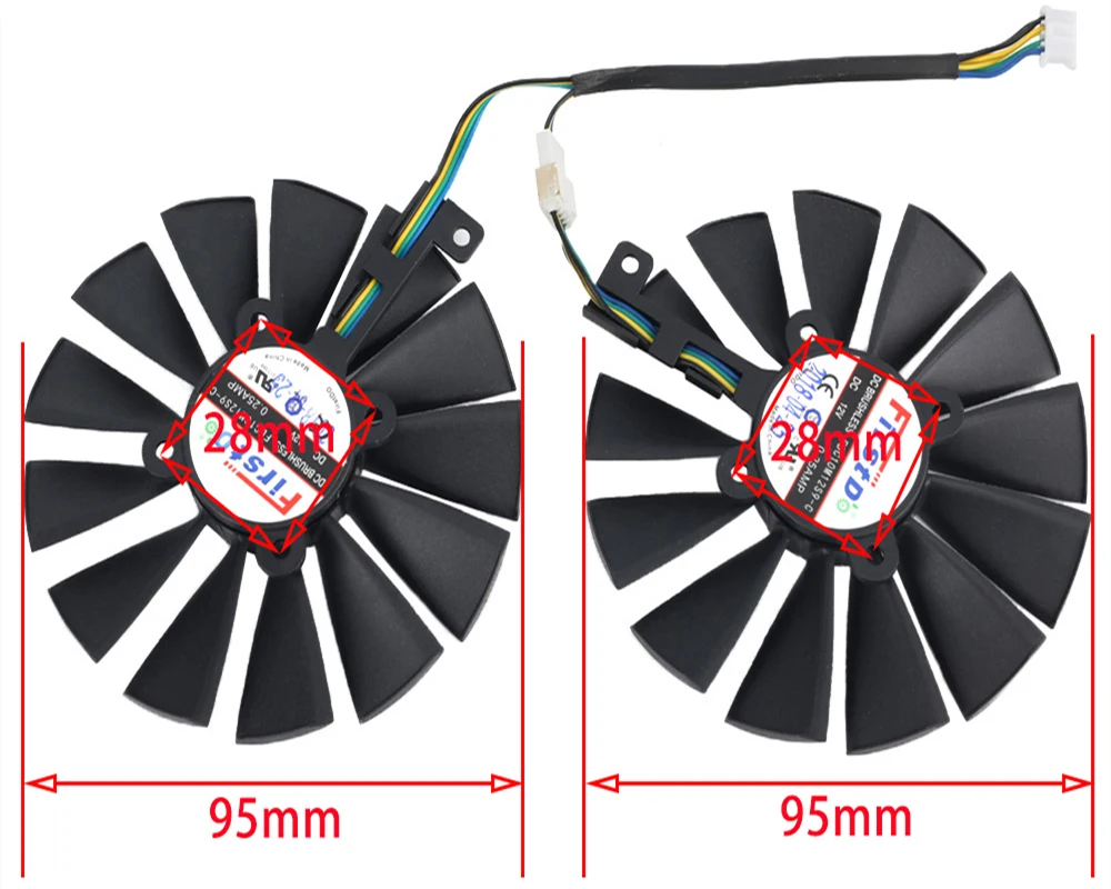 95MM Cooler Fan 1070Ti For ASUS Cerberus GTX 1070 Ti