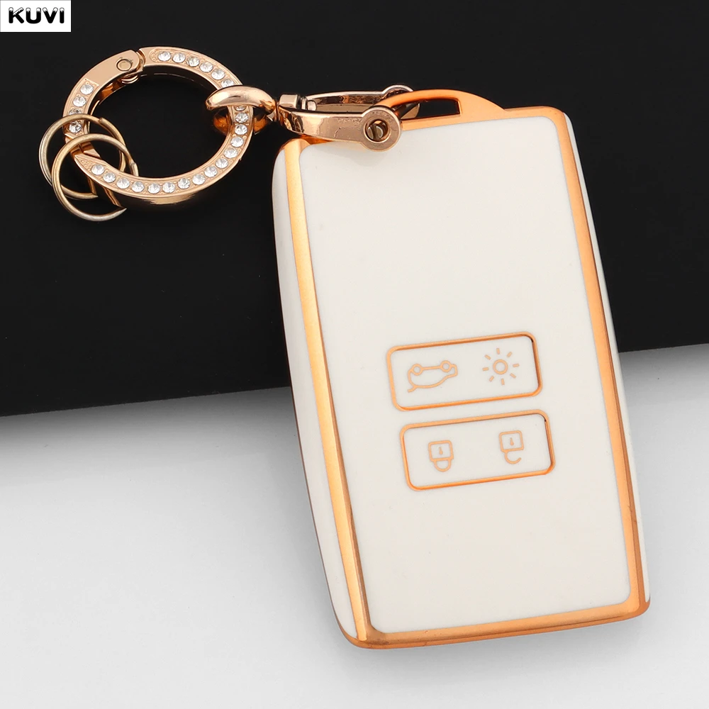 Sleek Pink TPU Car Key Case Cover