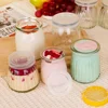 Mini Pudding Jars Cute Wishing Glass Bottle Storage Cups with Lid High Temperature Resistant Homemade Jam Jar Yogurt Container 3