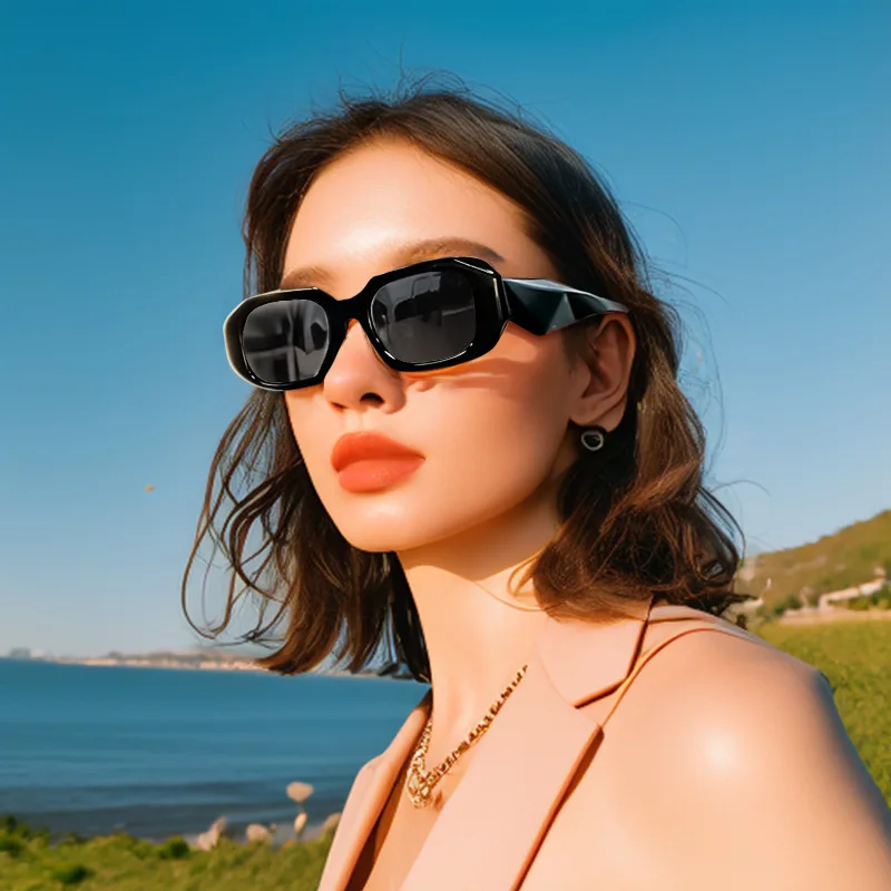 

Очки солнцезащитные для мужчин и женщин, Модные Винтажные брендовые дизайнерские солнечные очки для отпуска с УФ-защитой, с квадратными линзами