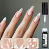 LILYCUTE 5ml White Black Liner Gel Nail Polish Colorful French Painting Stripe Semi Permanent Drawing Nail Art UV Gel Varnish 1