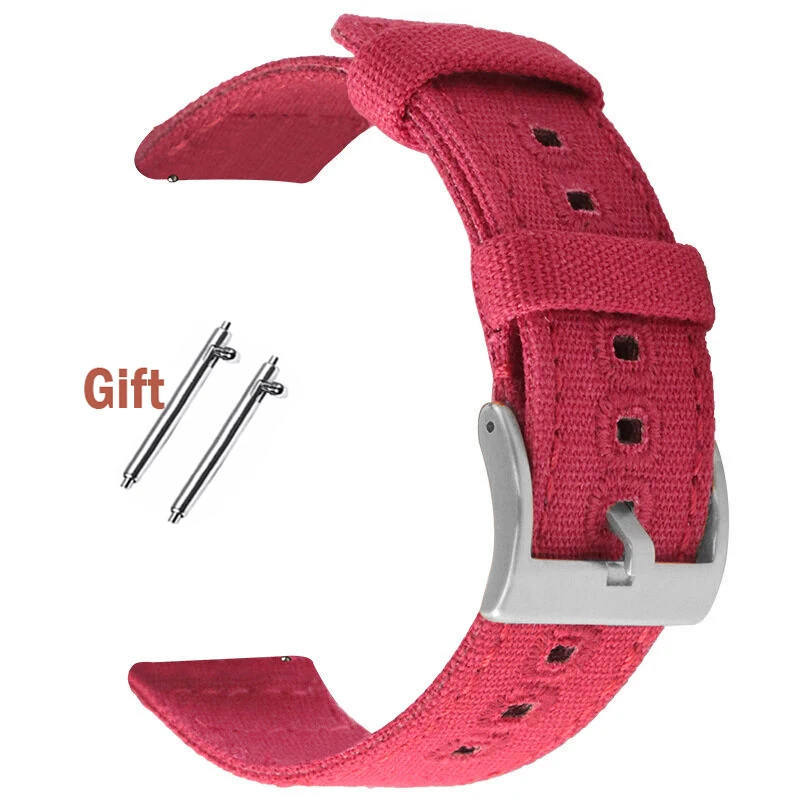 Braided Canvas Quick Release Watch Band Strap