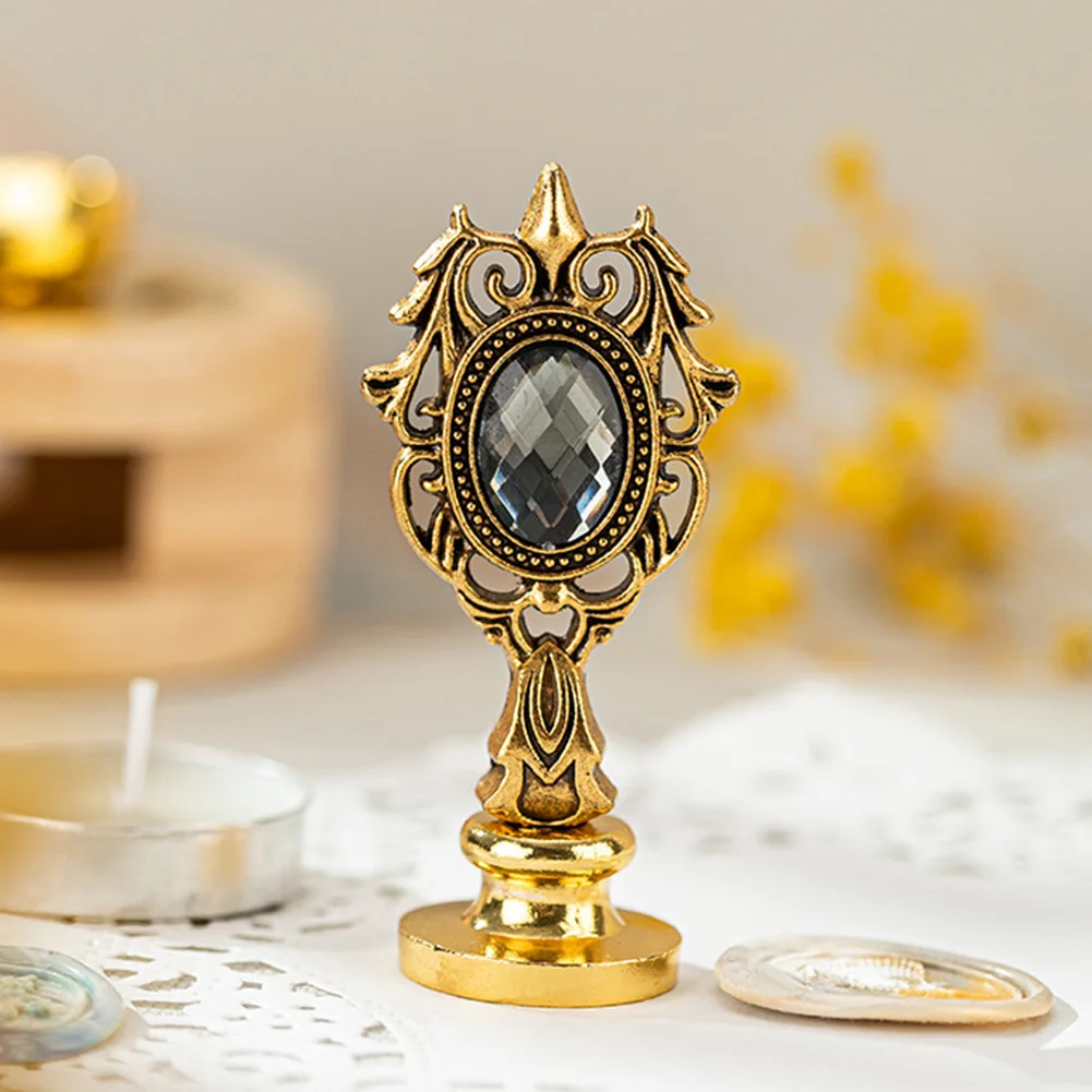 Metal Roman Column Embossed Seal Handle Multipurpose Wax Seal Stamp Handle Ornamental Sealing Wax Handle for Wedding Invitations