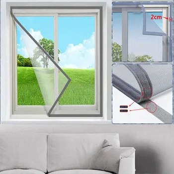 Futaoyyt summer invisible mesh, mosquito net, gray screen, easy to install, designed with non porous tape curtains  moustique 1