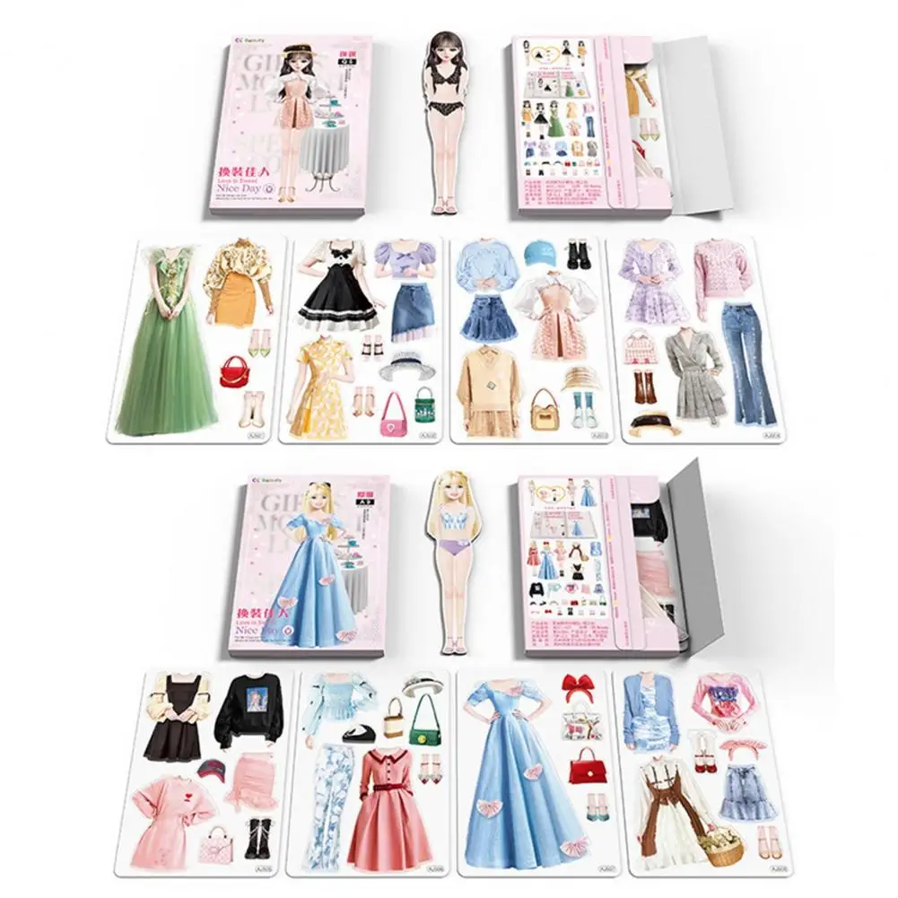 Magnetic Princess Dress Up Paper Doll Pretend Play Toy Encourage Creation Pretend Play Set Funny Clothes Dress Up Puzzle Game image_1