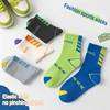 5Pairs 1-16Year Children Socks Walking for Walking Bright Color And Fashionable Designs Soft Comfortable And Safe Athletic Socks 3