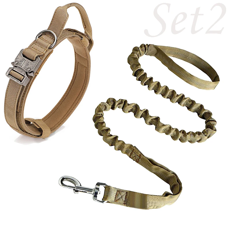 Durable Tactical Nylon Dog Collar & Leash Set
