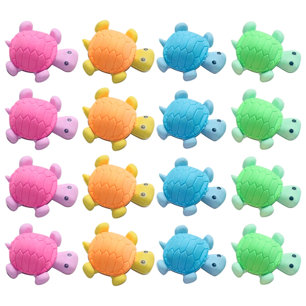 

18 Pcs Turtle Eraser Erasers for Kids Shape Unique Adorable Cartoon Child Students Stationery