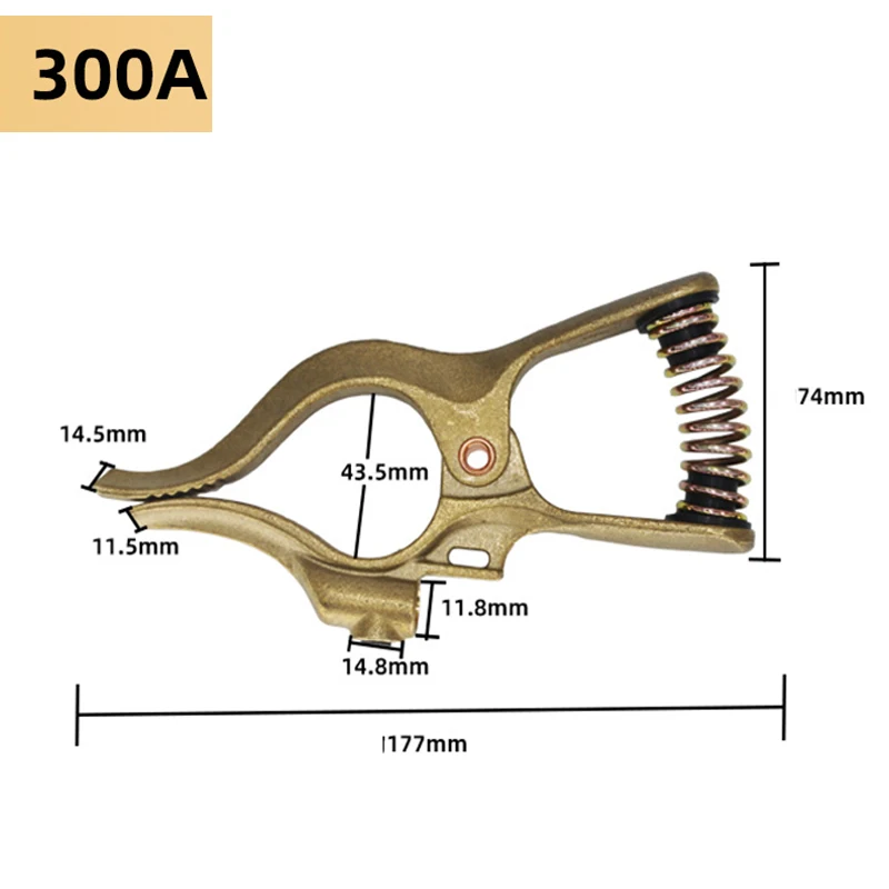 T-style Welding Ground Clamp 500A Brass Welding Ground Earth Clamp Machine For MIG/MMA/TIG/Plasma