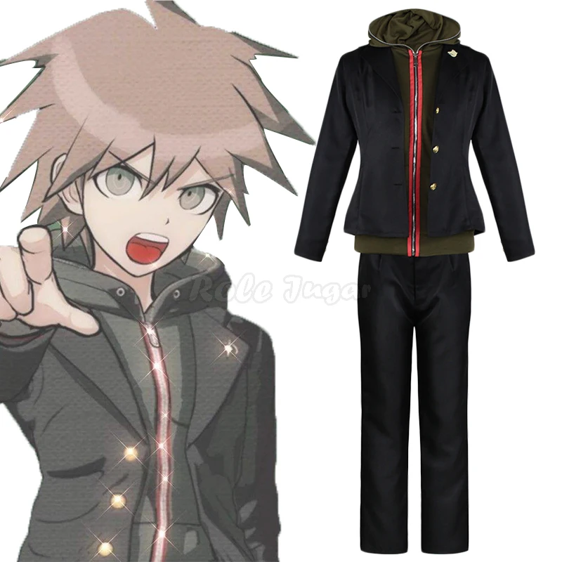 New Danganronpa Cosplay Makoto Naegi Uniform Sets Men Anime Dangan Ronpa Halloween Carnival Party Show Costume XS-3XL C90M90 |