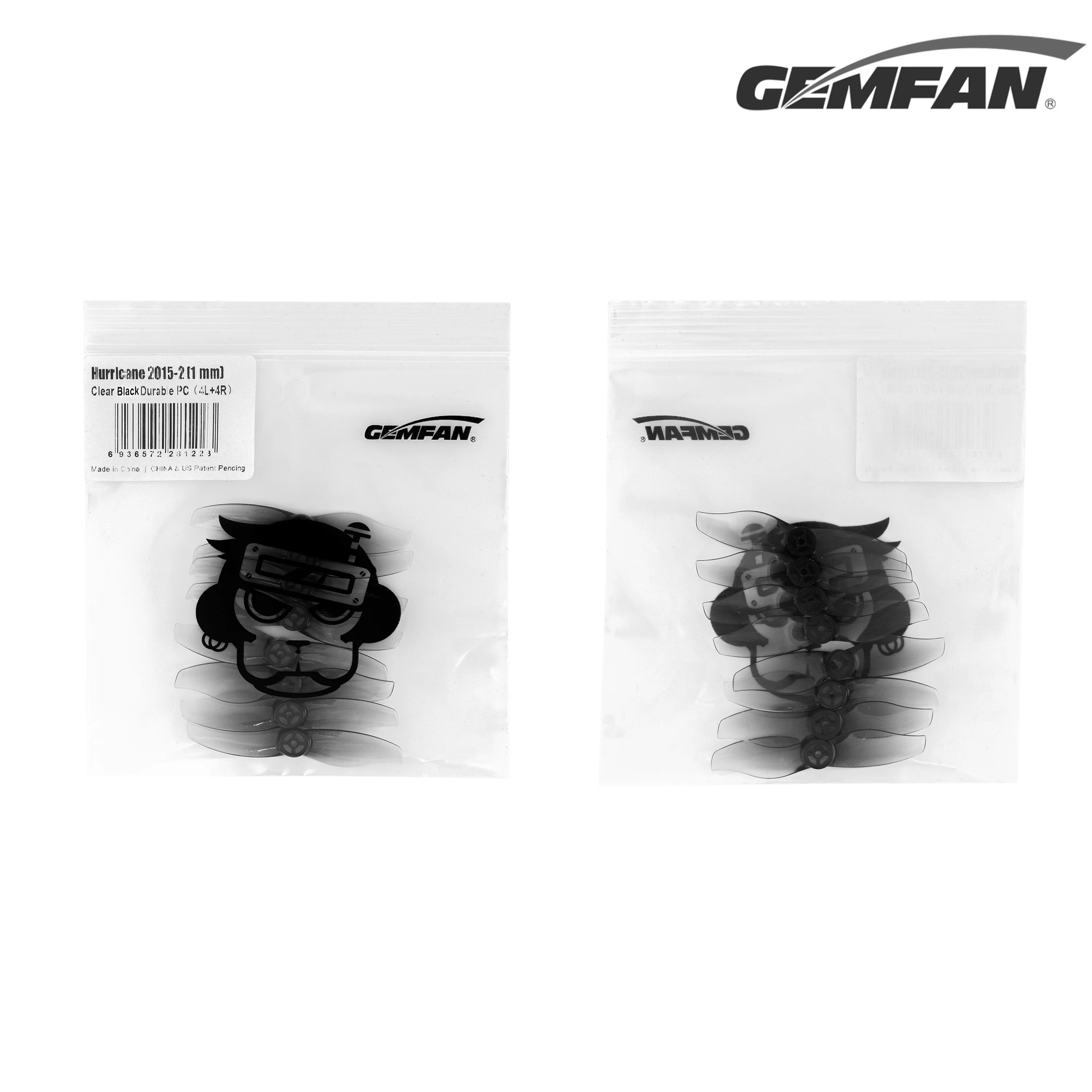 GEMFAN 2015 허리케인 2x1.5 2 블레이드 PC 프로펠러, RC FPV 프리스타일 2 인치 이쑤시개 드론 DIY 부품, 1.0mm, 1.5mm, 4 쌍
