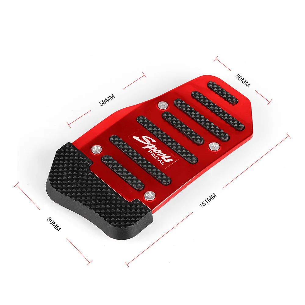 2pcs/set Universal Non Slip Aluminum Automatic Transmission Car Pedal Cover Set For Brake Accelerator car accessories,car pedals,pedal cover