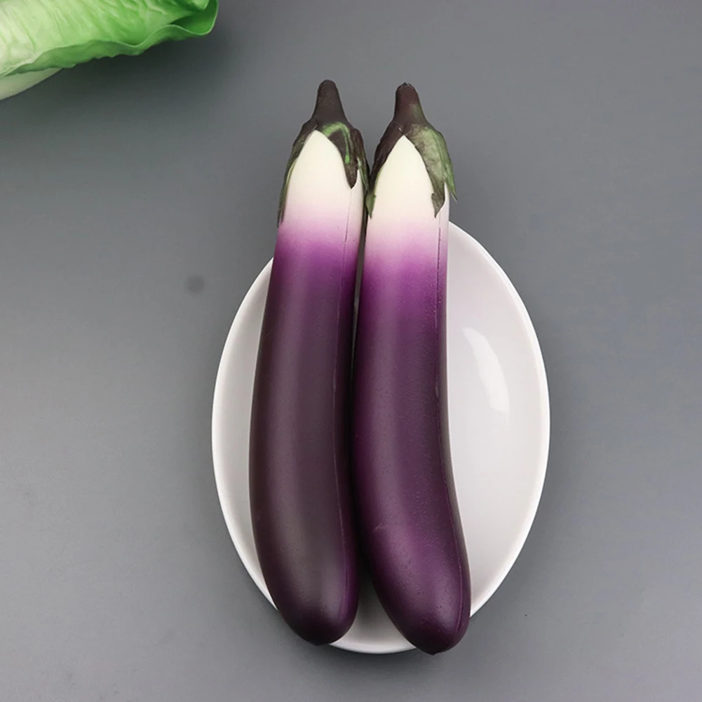 Simulation Eierpflanzen Künstliche Aubergine Modell Schrank Hotel Esszimmer Restaurant Shop Shop Dekor Gefälschte Gemüse Foto Requisiten – Detail 1