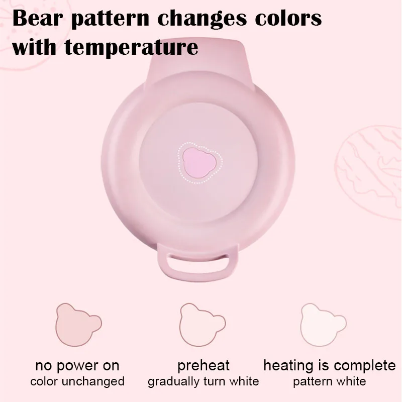 New 2024 Bear Pink Household small double-sided heating pancake pan pancake pan electric pancake stall 4